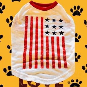 Top Paw American Flag Doggy Shirt